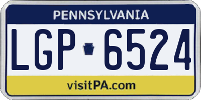 PA license plate LGP6524