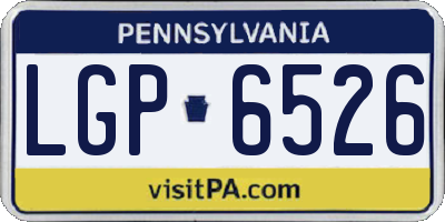 PA license plate LGP6526