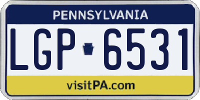 PA license plate LGP6531