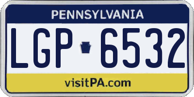 PA license plate LGP6532