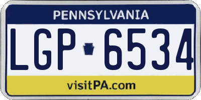 PA license plate LGP6534