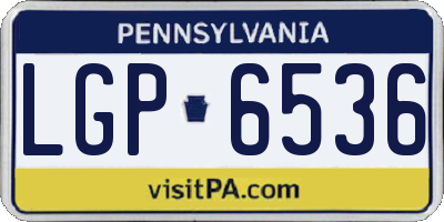 PA license plate LGP6536