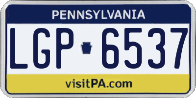 PA license plate LGP6537