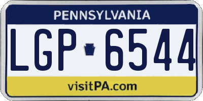 PA license plate LGP6544