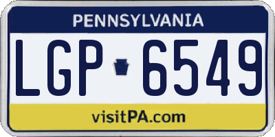 PA license plate LGP6549