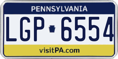 PA license plate LGP6554