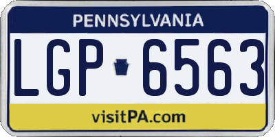 PA license plate LGP6563