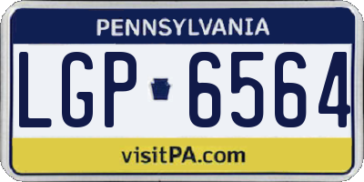 PA license plate LGP6564