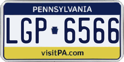 PA license plate LGP6566
