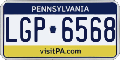 PA license plate LGP6568
