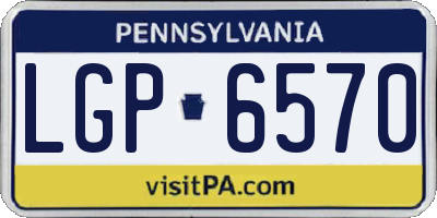 PA license plate LGP6570