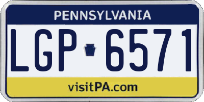 PA license plate LGP6571