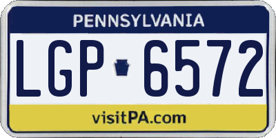 PA license plate LGP6572