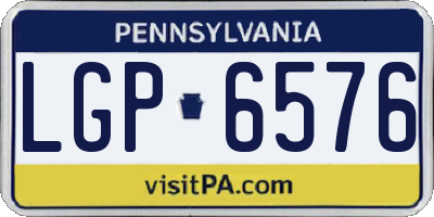 PA license plate LGP6576