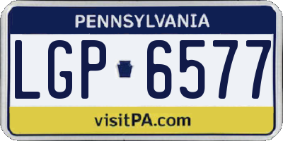 PA license plate LGP6577