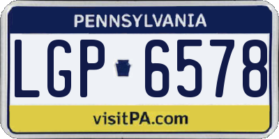 PA license plate LGP6578
