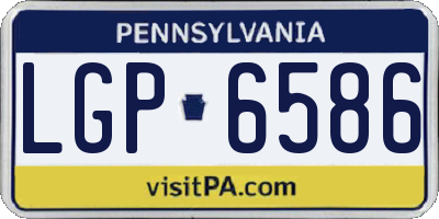 PA license plate LGP6586