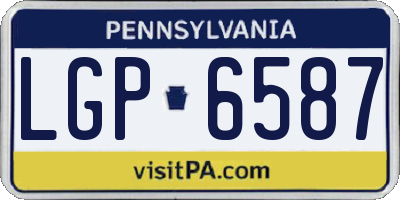 PA license plate LGP6587