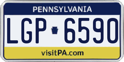 PA license plate LGP6590