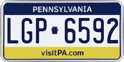 PA license plate LGP6592