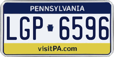 PA license plate LGP6596