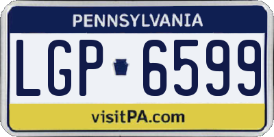 PA license plate LGP6599