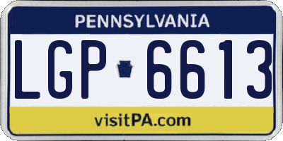 PA license plate LGP6613