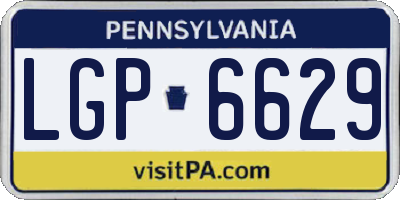 PA license plate LGP6629