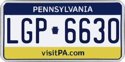 PA license plate LGP6630