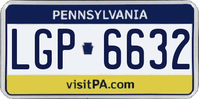 PA license plate LGP6632