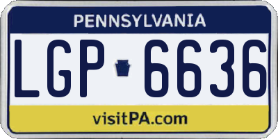 PA license plate LGP6636