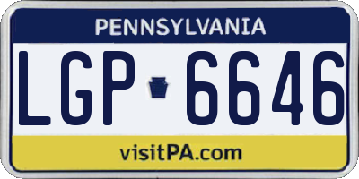 PA license plate LGP6646