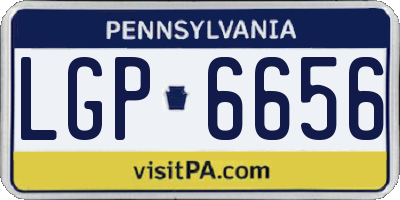 PA license plate LGP6656