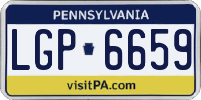 PA license plate LGP6659