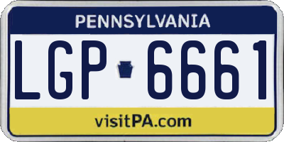 PA license plate LGP6661