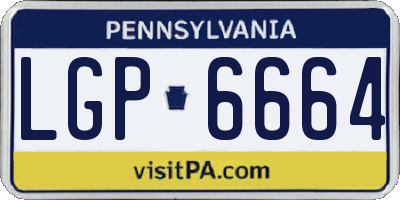 PA license plate LGP6664