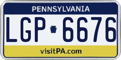 PA license plate LGP6676