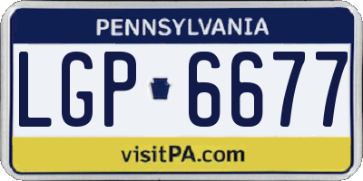 PA license plate LGP6677