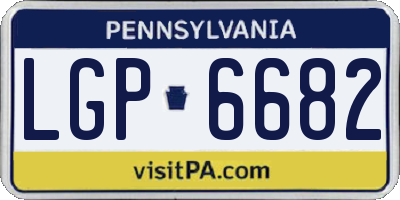 PA license plate LGP6682