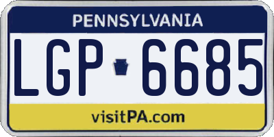PA license plate LGP6685
