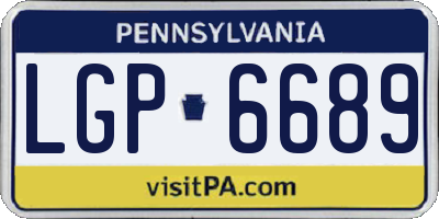 PA license plate LGP6689