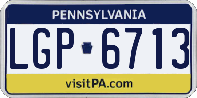 PA license plate LGP6713