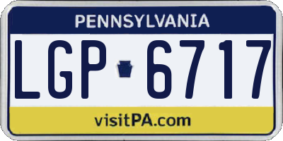 PA license plate LGP6717