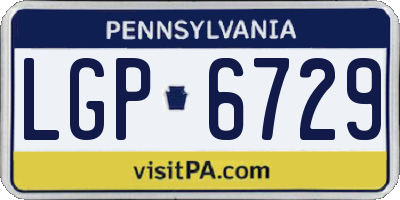 PA license plate LGP6729