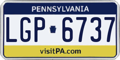 PA license plate LGP6737