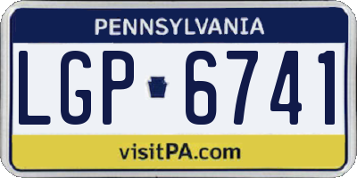 PA license plate LGP6741