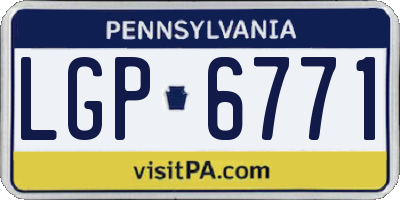 PA license plate LGP6771