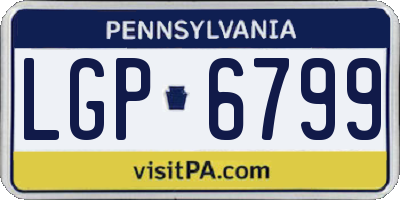 PA license plate LGP6799