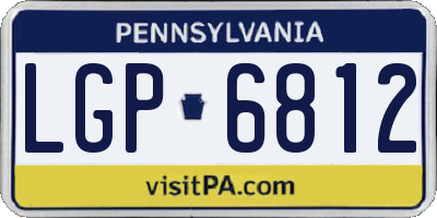 PA license plate LGP6812