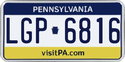 PA license plate LGP6816